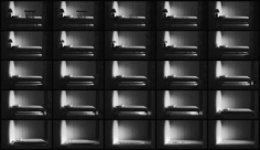 Jonas Dahlberg. Three Rooms: Three Rooms: Sequence Image Bedroom, 2008. Lambda prints mounted in black wooden boxes, 150 x 75 cm, Ed. of 12+2AP.