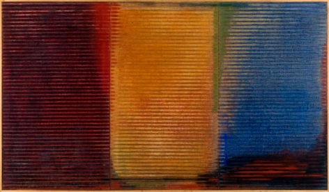 Kwang Young Chun. ONT-012, 1976.&nbsp;Oil on canvas, 131 x 227 cm. Courtesy of the artist &amp;amp; PKM Gallery.