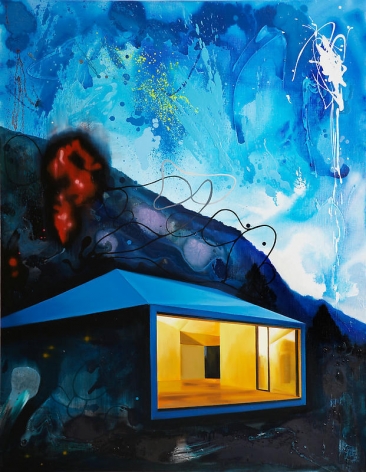 Noori Lee. House 16, 2008. oil and acrylic, gouache, enamel on canvas, 146 x 112 cm.&nbsp;Courtesy of the artist &amp;amp; PKM Gallery.