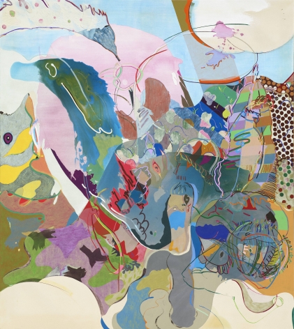 Young Do Jeong.&nbsp;A moonworker, 2015-17. Acrylic, color pencil, graphite, marker, charcoal and conte on canvas, 208 x 185 cm. Courtesy of the artist &amp;amp; PKM Gallery.
