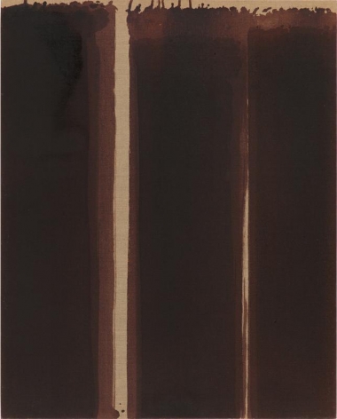 Yun Hyong-keun. Burnt Umber &amp;amp; Ultramarine, 1991. Oil on linen, 91 x 73 cm. Courtesy of Yun Seong-ryeol &amp;amp; PKM Gallery.