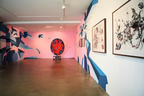 Franz Ackermann. The Bow, 2007. Mixed media installation, Size variable.&nbsp;Installation view at PKM Gallery Seoul.&nbsp;Courtesy of the artist &amp;amp; PKM Gallery.