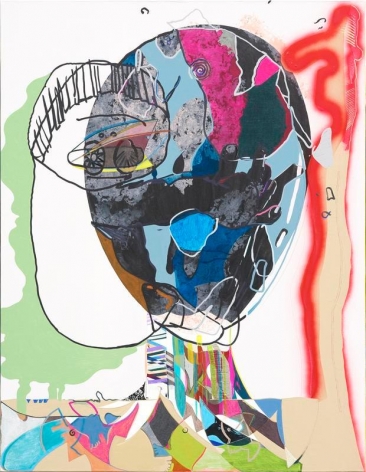 Young Do Jeong. Predators, 2014-2016. Acrylic, spray paint, marker, color pencil, and graphite on canvas, 117 x 91.2 cm. Courtesy of the Artist &amp;amp; PKM Gallery.