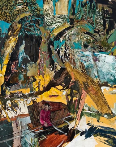Hernan Bas. The Horticulturalists Dream (new species), 2012.&nbsp;Acrylic and silkscreen on linen, 152.4 x 122 cm.&nbsp;Courtesy of the artist &amp;amp; PKM Trinity Gallery.